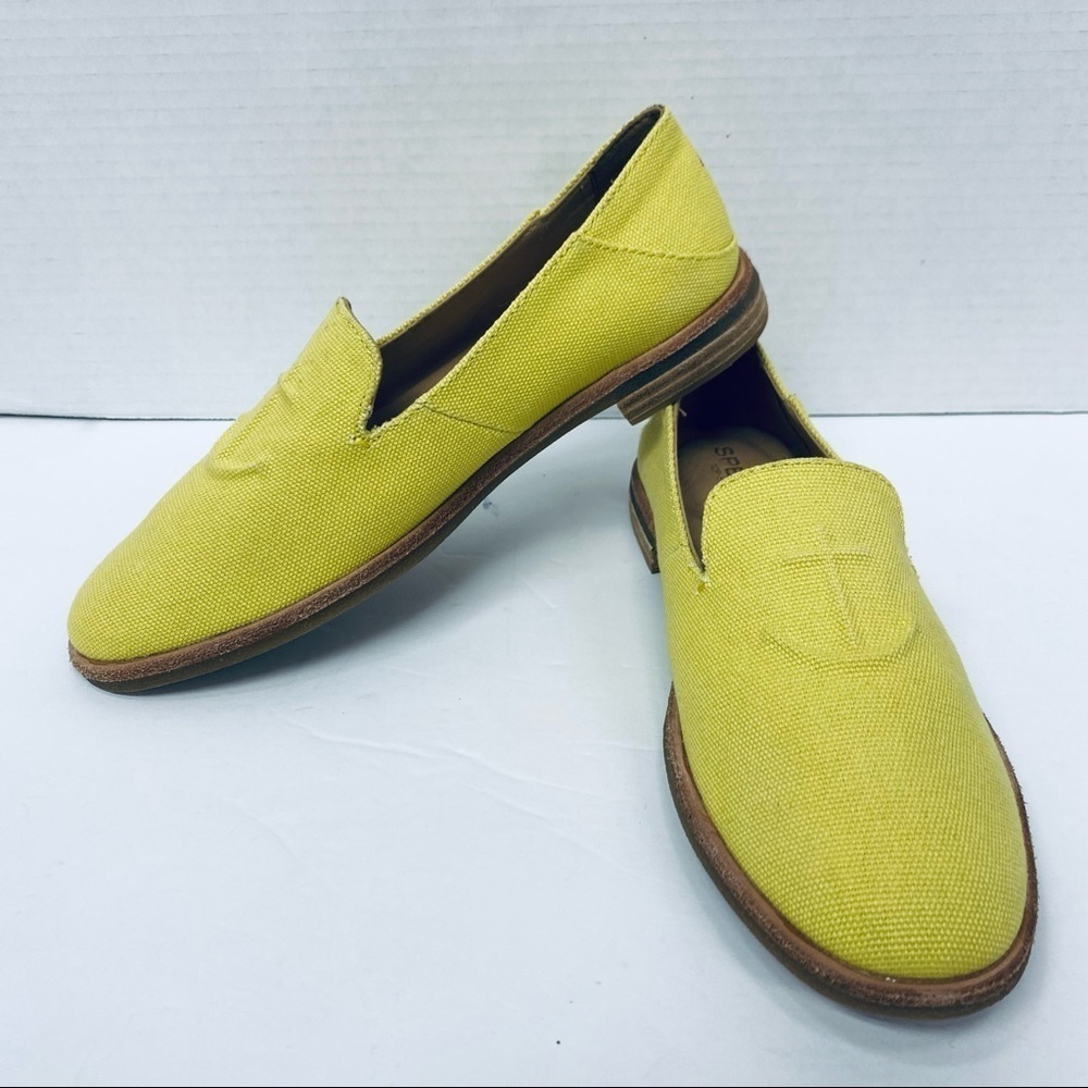 Sperry Top-Sider Seaport Leavy Nautical Canvas Loafer in Yellow